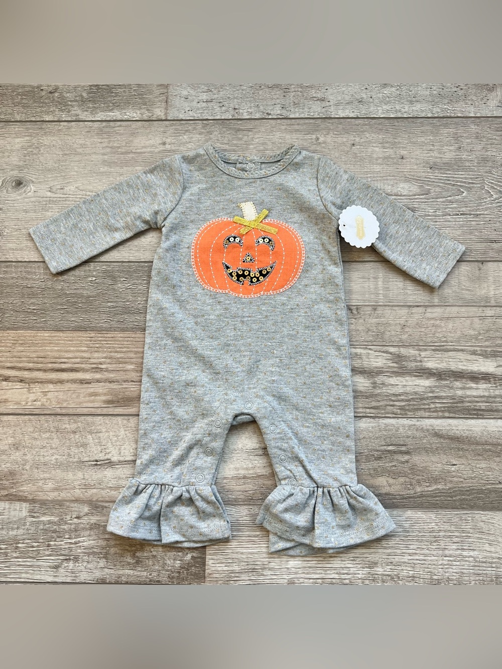NWT Mud Pie Pumpkin Jumper Outfit Size 0/3 Months